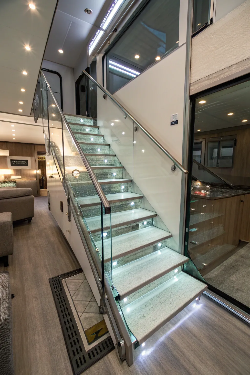 Elevate your space with the bold elegance of glass stairs—where innovation meets impeccable craftsmanship.