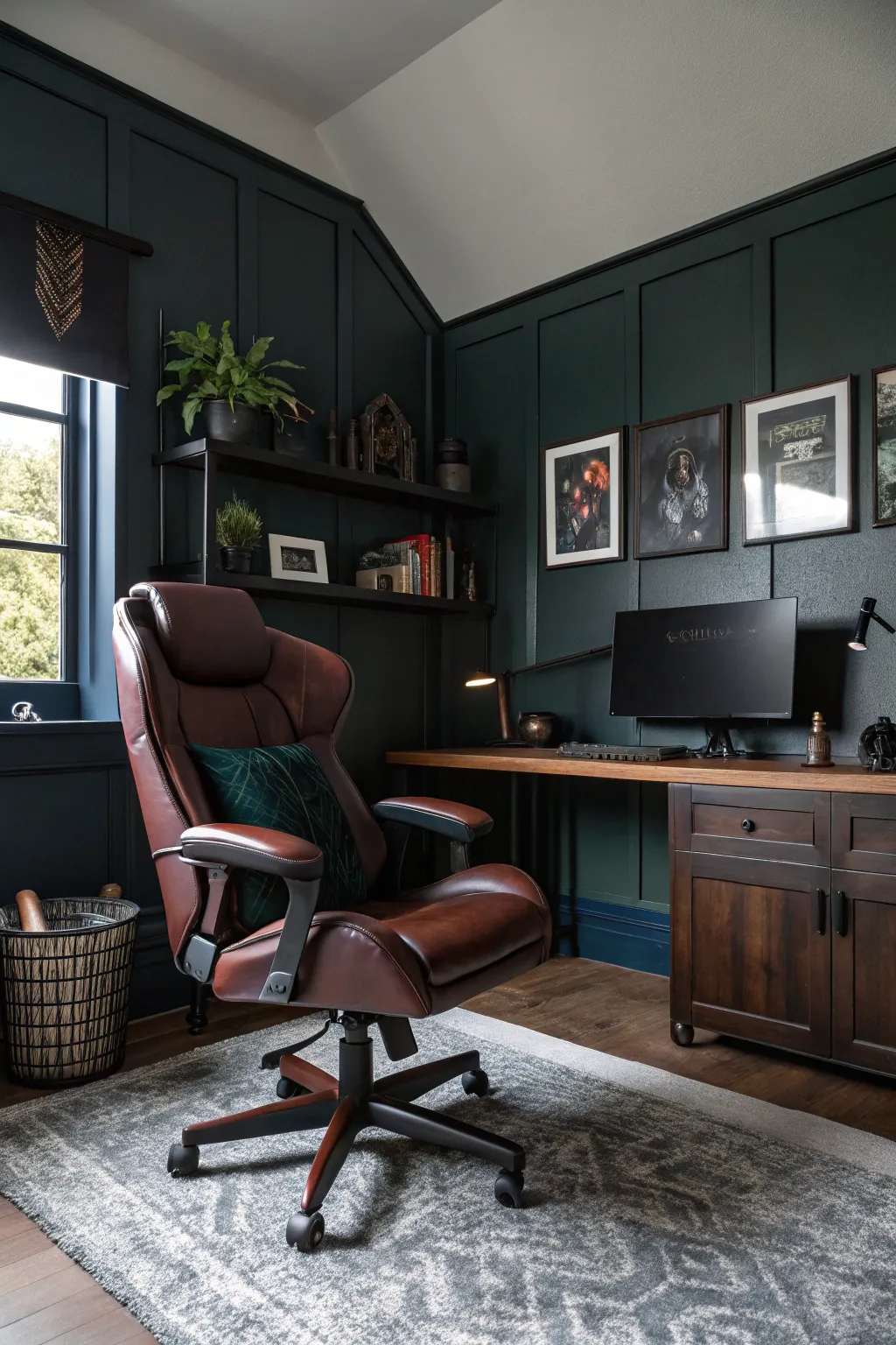 Set the stage for epic adventures with moody, dark walls. 🎨 #RoomMakeover #GamingAesthetics