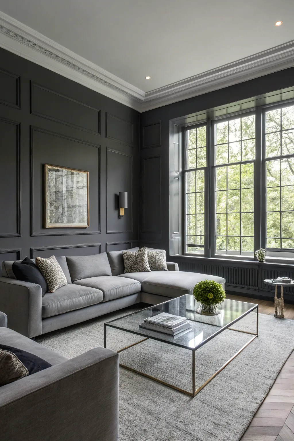 Charcoal gray adds sophistication to any modern space.