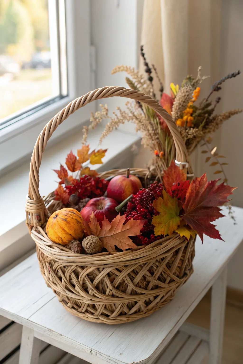 Embrace the beauty of the season with a thoughtfully curated autumn basket, a perfect blend of nature and elegance.