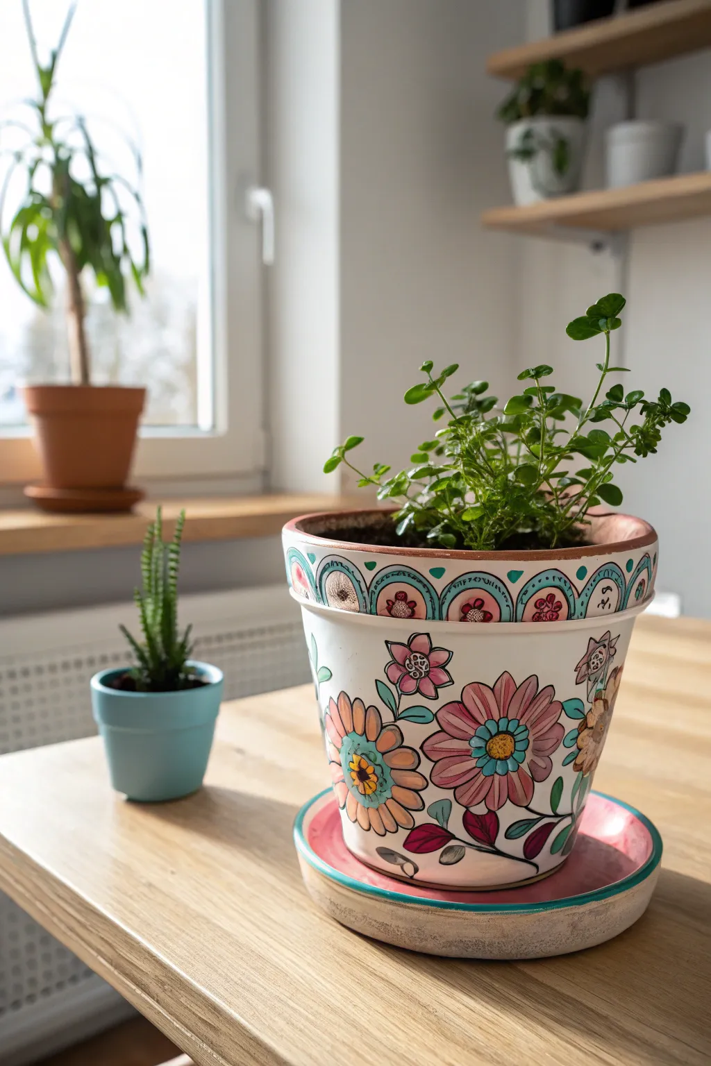 Transform simple into stunning: A preschooler's touch brings life to mom's plant collection this Mother's Day.