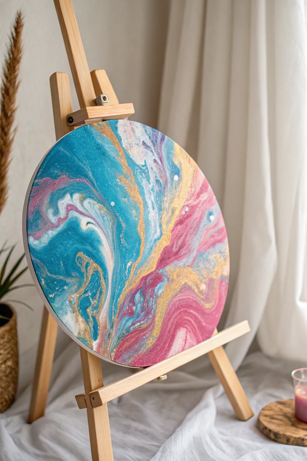 Discover the serene beauty of pour painting - where art meets meditation in a swirl of color.
