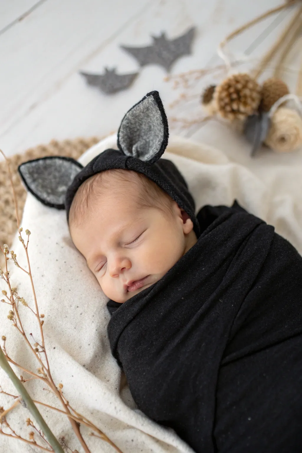 Adorably spooky: A newborn baby bat ready for Halloween cuddles!