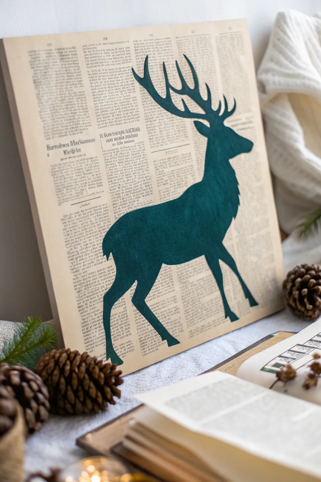 Celebrate the beauty of wildlife with bold animal silhouettes on vintage print—where minimalism meets nature's elegance.