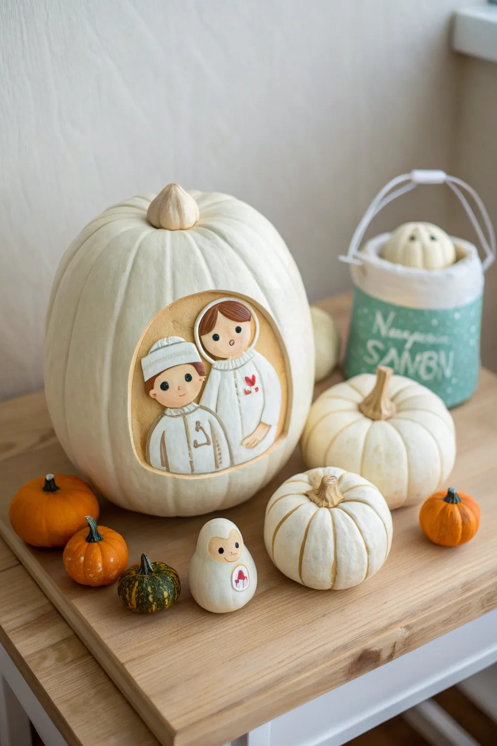 Bringing new life into the world, one pumpkin at a time. Celebrate the magic of delivery with this charming pumpkin display!