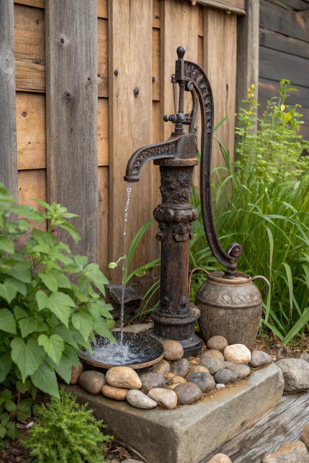 Transform your backyard with a vintage twist: an outdoor shower that combines craftsmanship and charm.