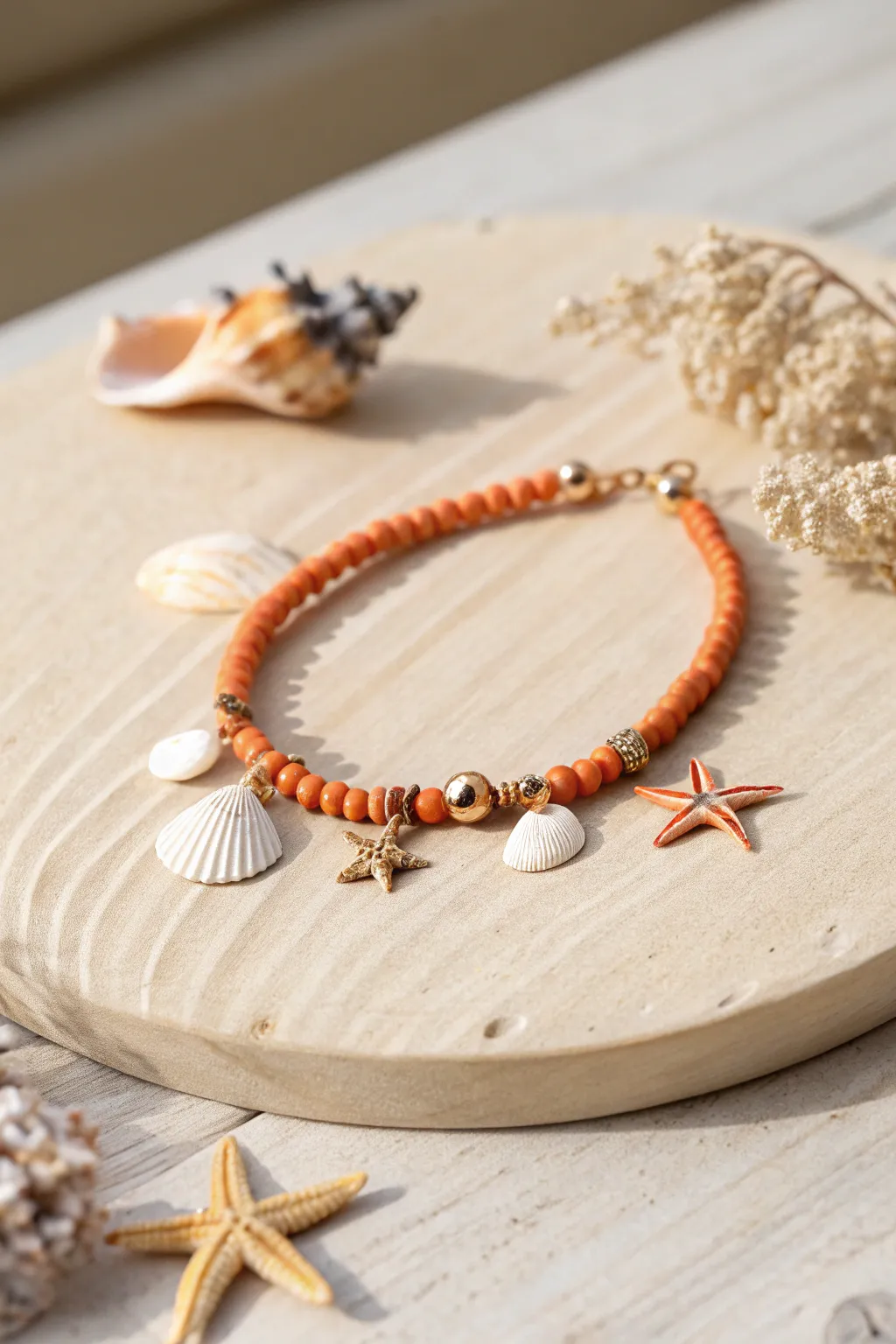 Embrace beachy vibes with this charming clay bead bracelet, inspired by the serene Texas coast.