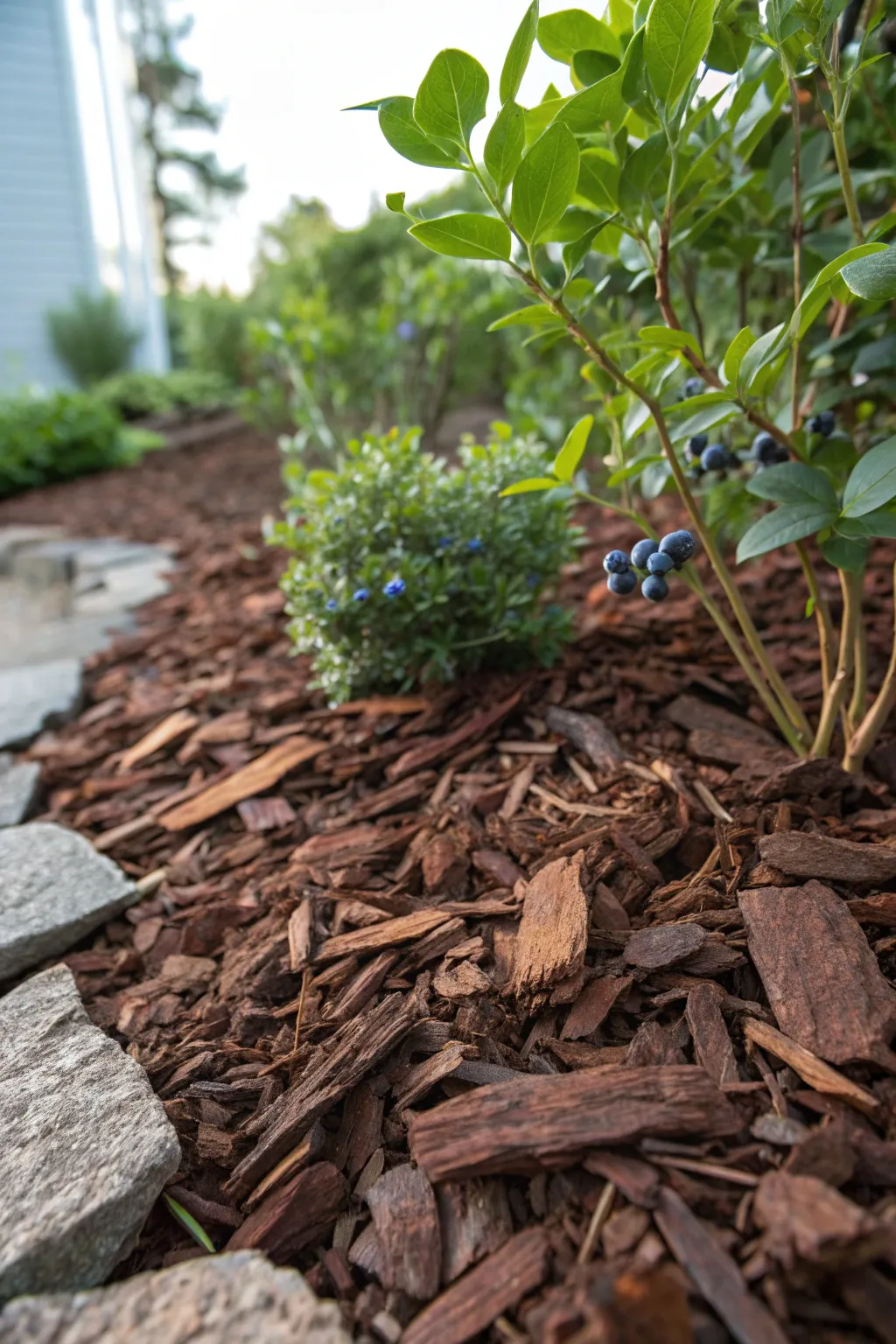 Shredded Bark Brilliance: Elevate your garden with the earthy elegance of organic mulch.