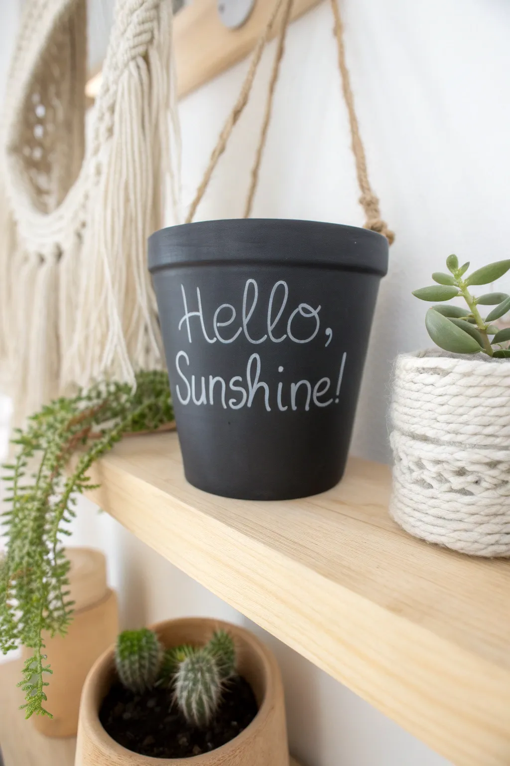 Chalkboard Magic: Transform your clay pots into charming message boards for every occasion.
