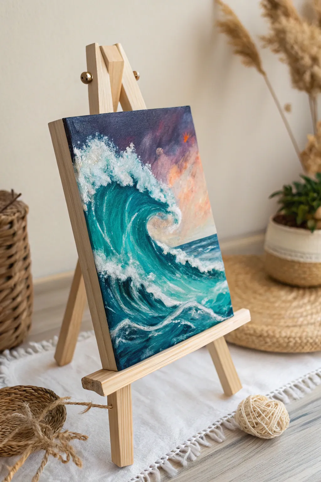 Dive into the depths of creativity with oceanic hues that stir the soul. 🌊 #AcrylicPour