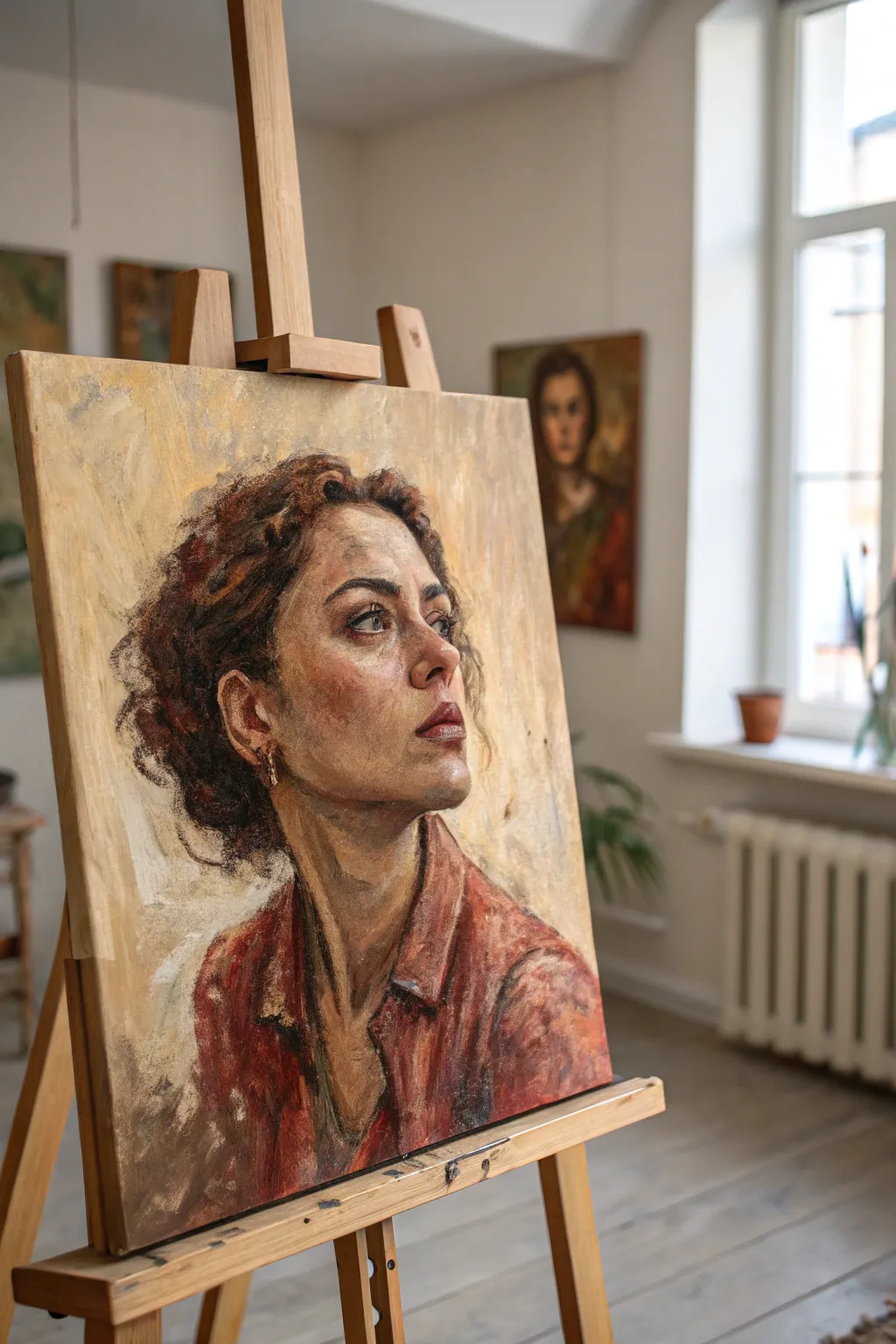 Discover the depth of emotion in every stroke with expressive palette knife portraits.