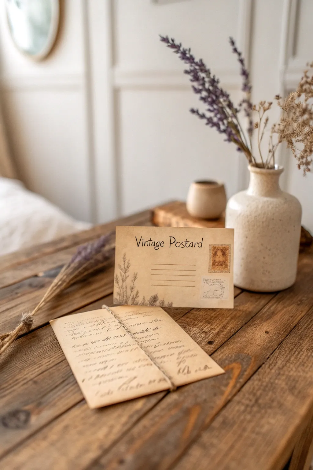Send a touch of nostalgia with a vintage postcard, where simplicity meets timeless elegance.