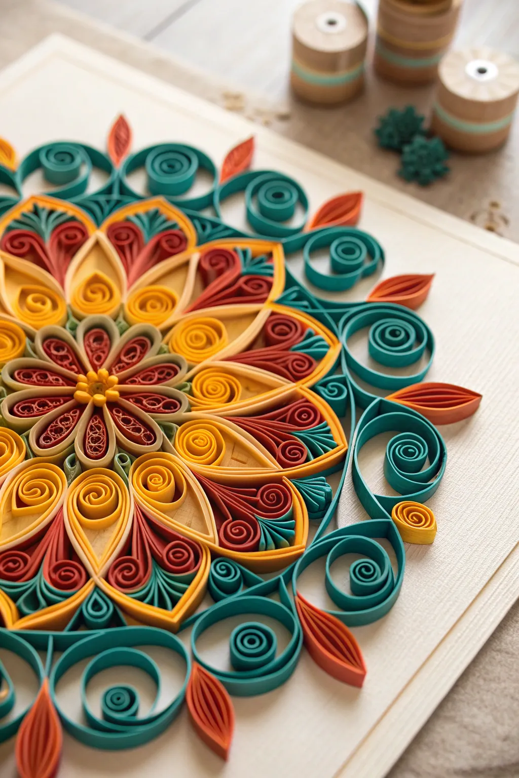 Transforming simplicity into elegance: Quilling art that captivates with every curl.