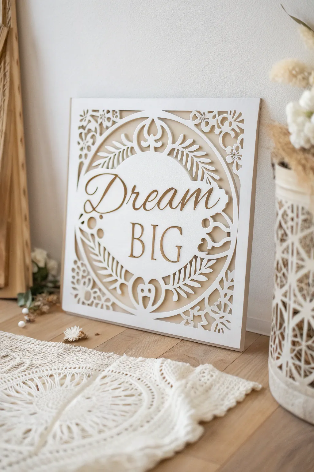 Inspire your creativity with minimalist elegance and the beauty of crafted words. #DreamBig