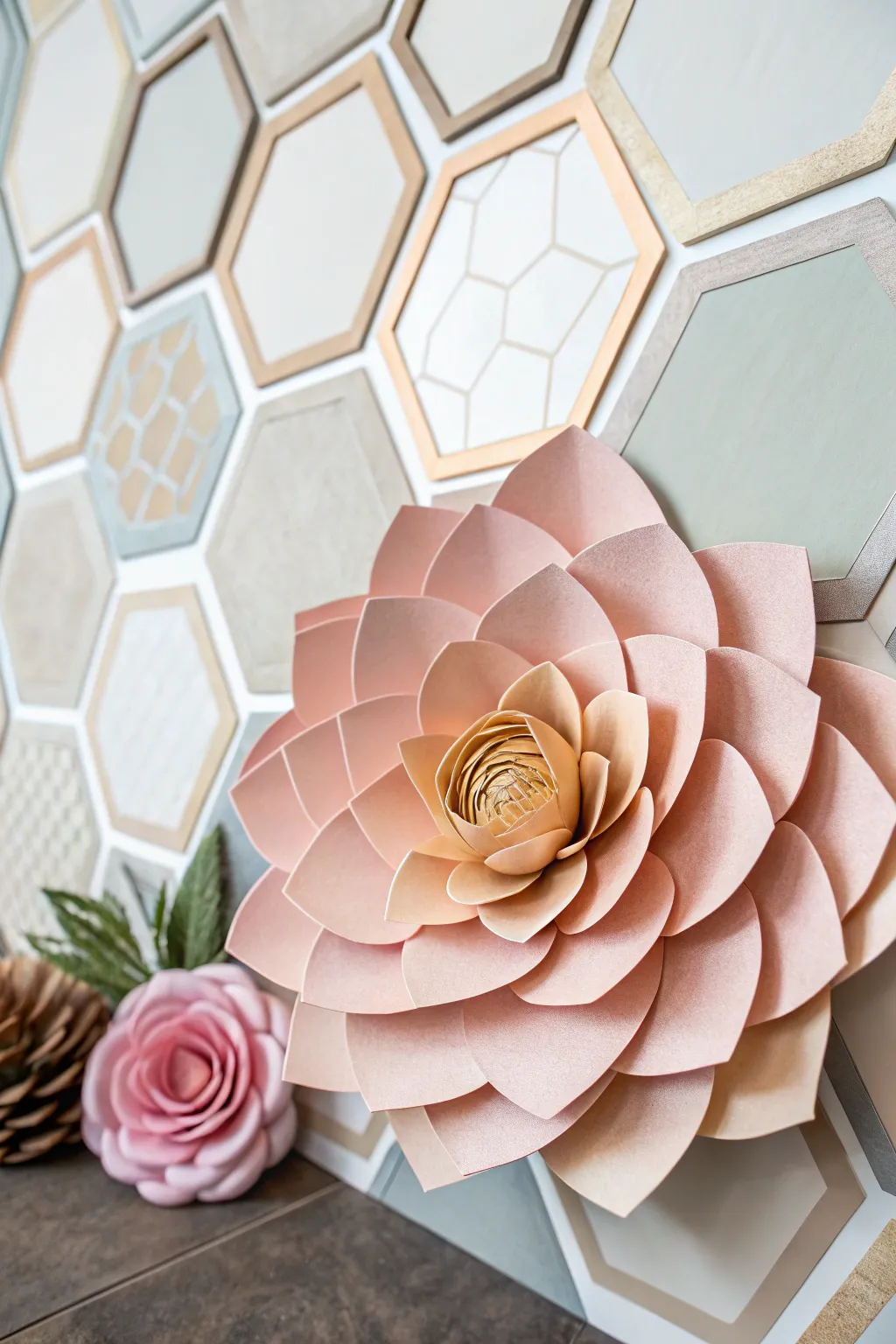 Elevate your space with the art of geometry and nature: a perfect blend of minimalist and boho aesthetics.