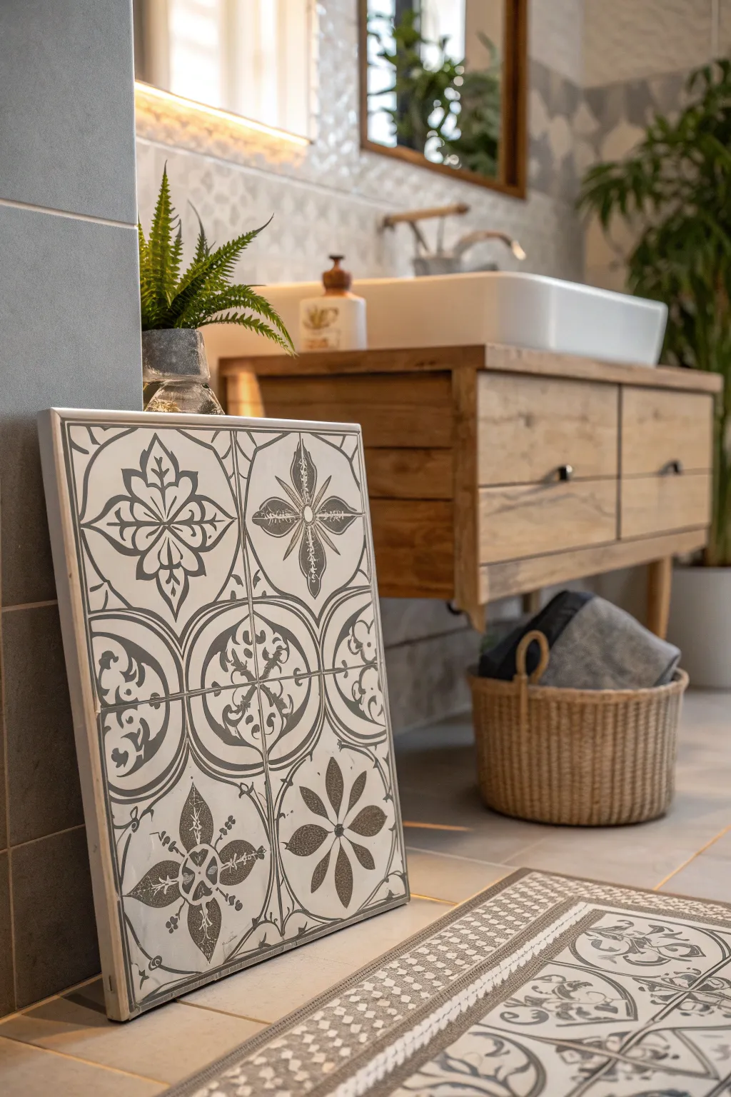 Transform your space with vintage elegance: Victorian tin-look tiles for a touch of nostalgia.