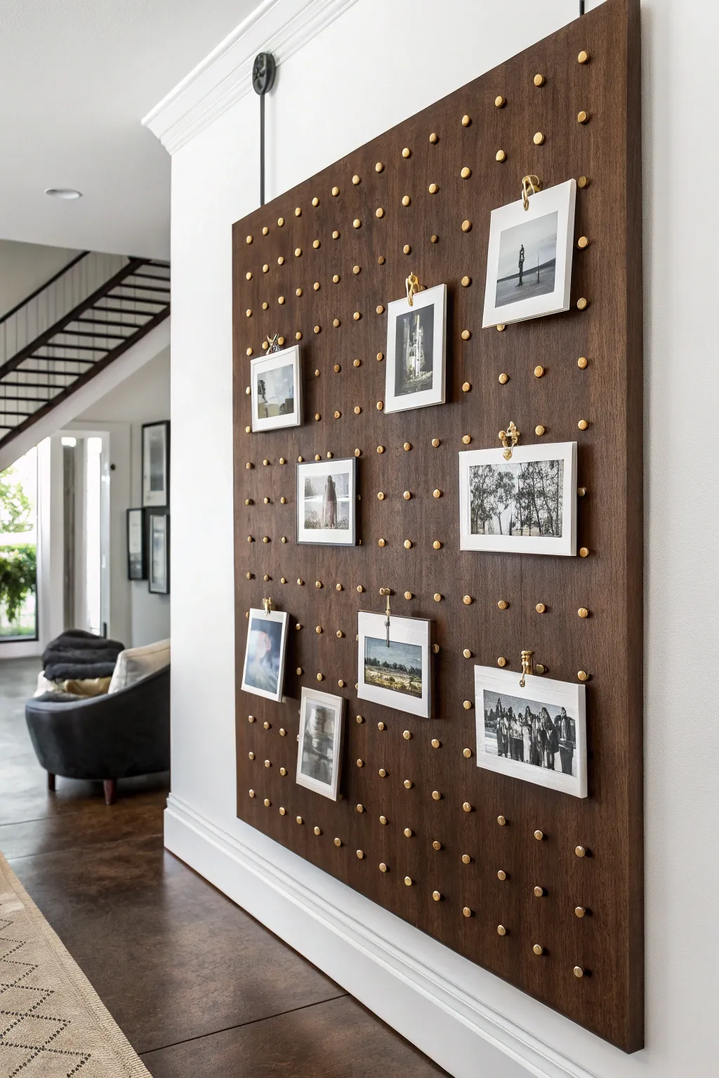 Transform your space with a custom pegboard gallery that speaks to your artistic soul.