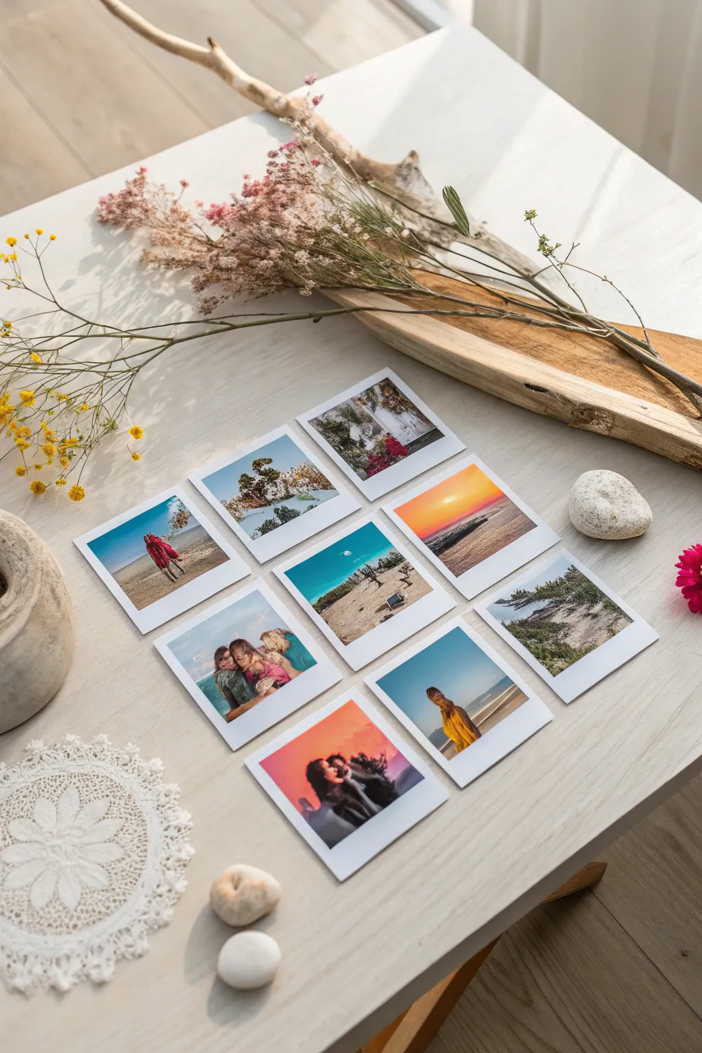 Capture the magic of your year with a unique collage that tells your story in vibrant colors and natural elegance.