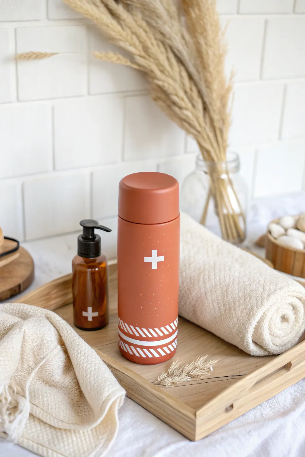 Elevate your travel essentials with chic, repurposed pill bottle toiletry holders. Perfectly minimalist with a boho twist!