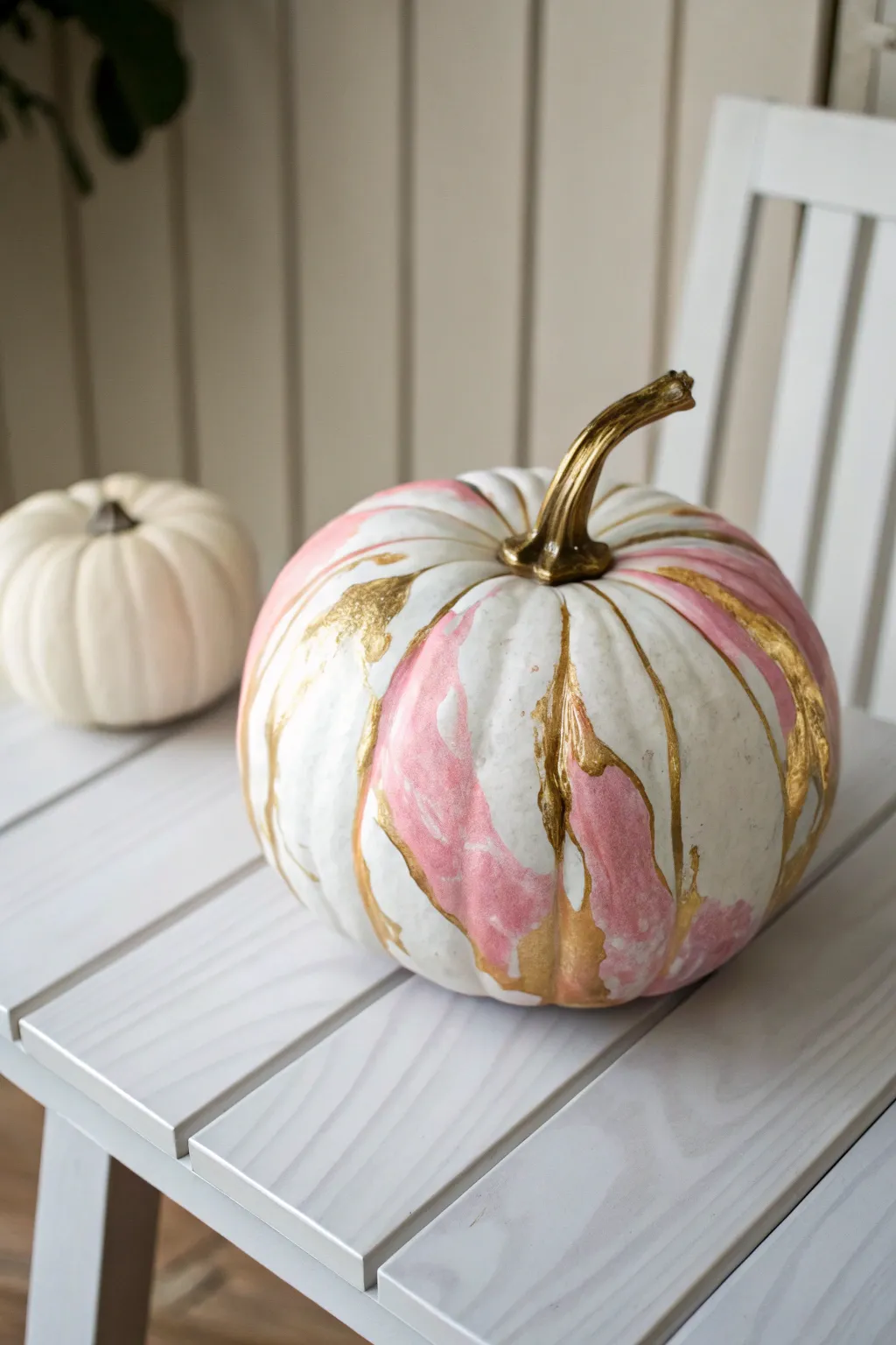 Transform your decor with a marbled masterpiece pumpkin that blends minimalist elegance with bold boho flair.