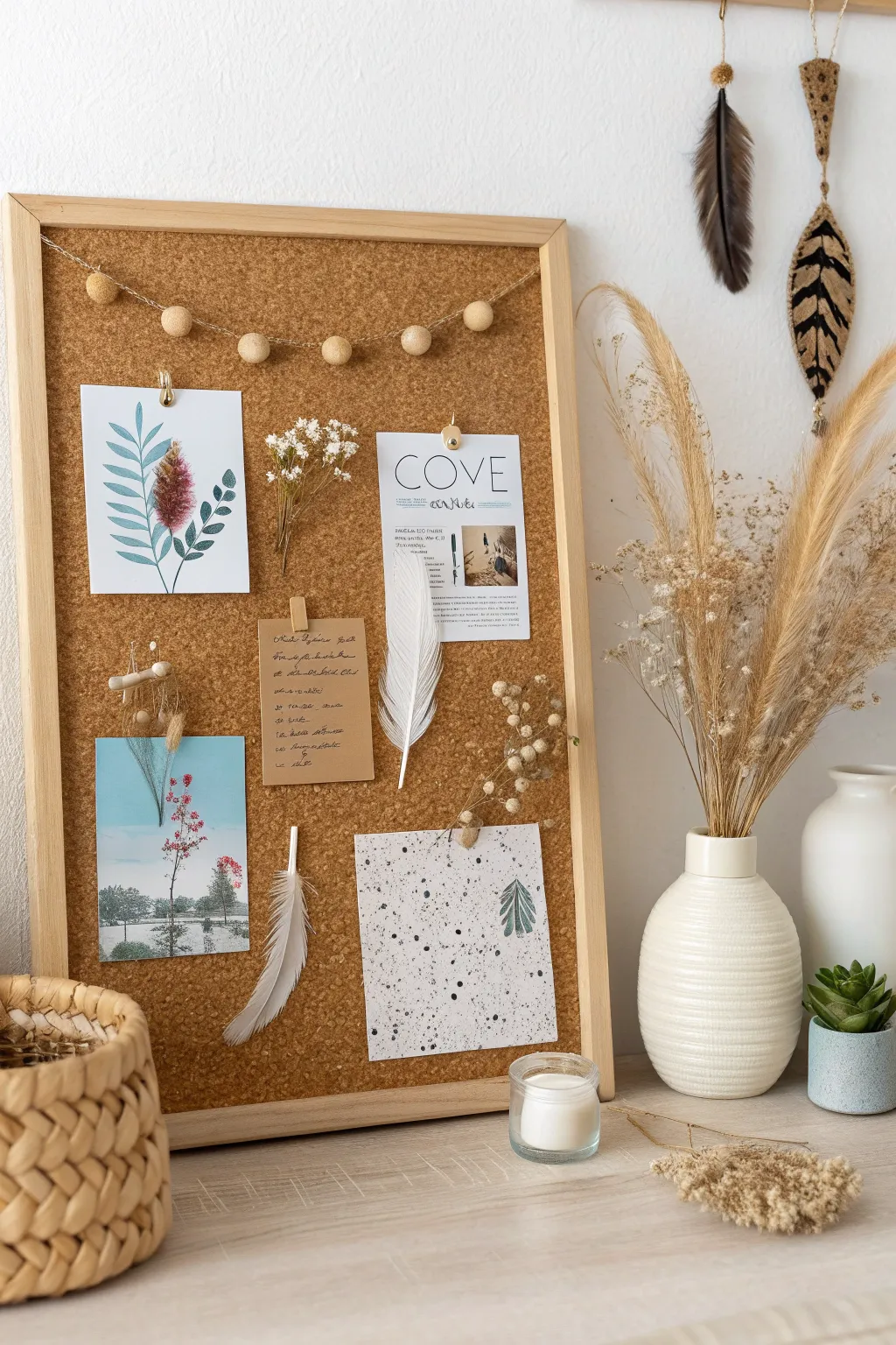 Craft your dreams into reality with a personalized vision board. ✨ #DIYVisionBoard #ScandiBohoStyle