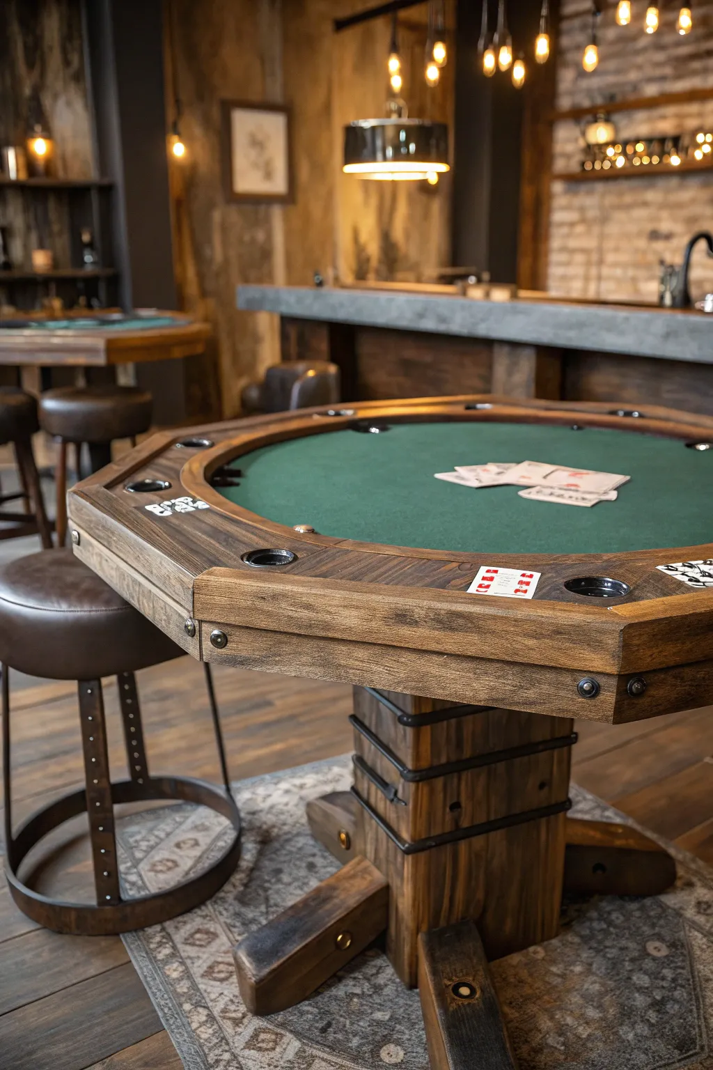 Play responsibly with this eco-friendly poker table, where style meets sustainability.