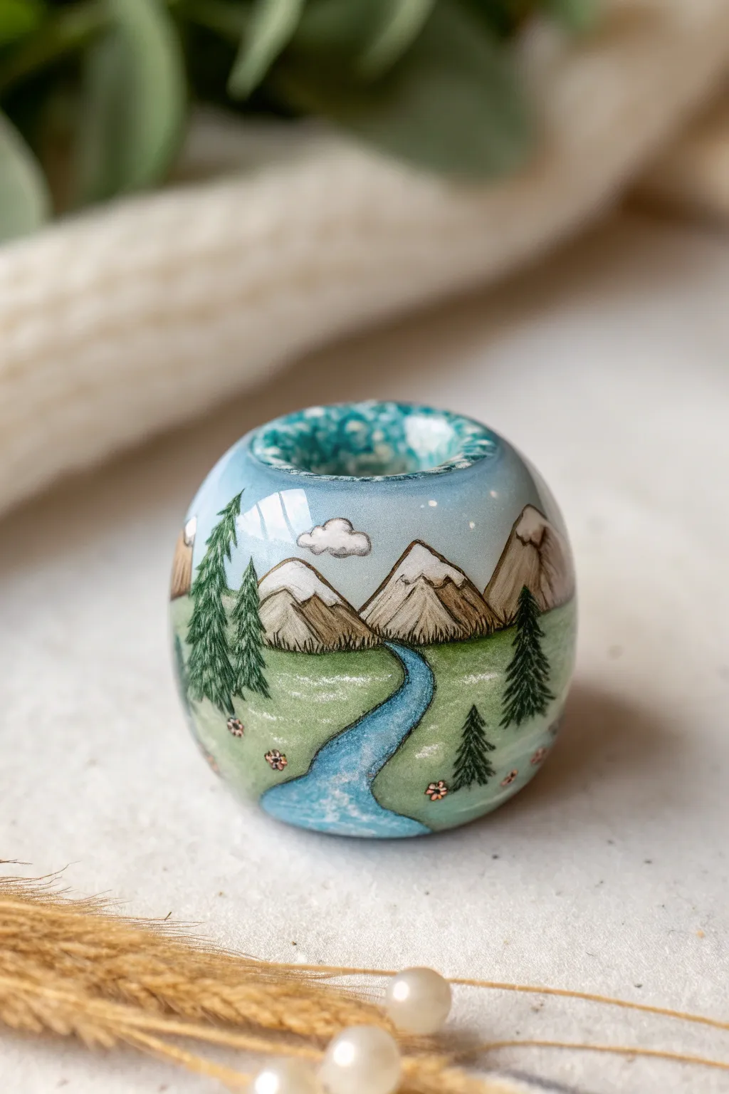 Carry a piece of nature with you: a tiny world captured in a bead.