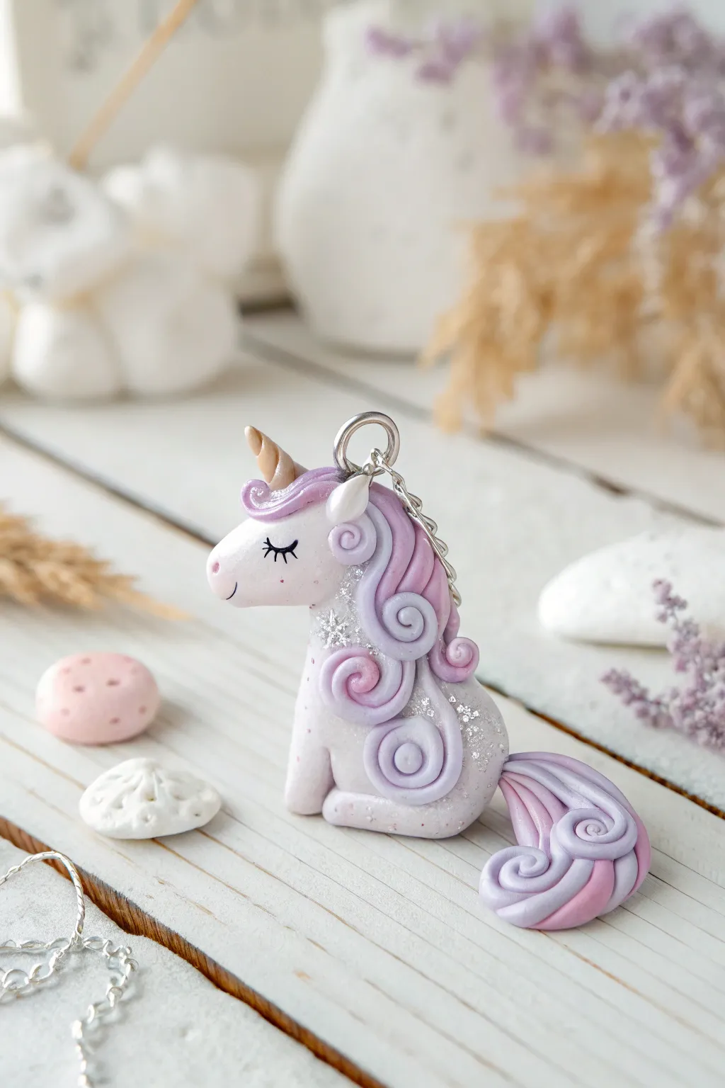 Embrace the magic of minimalism with this enchanting unicorn charm.