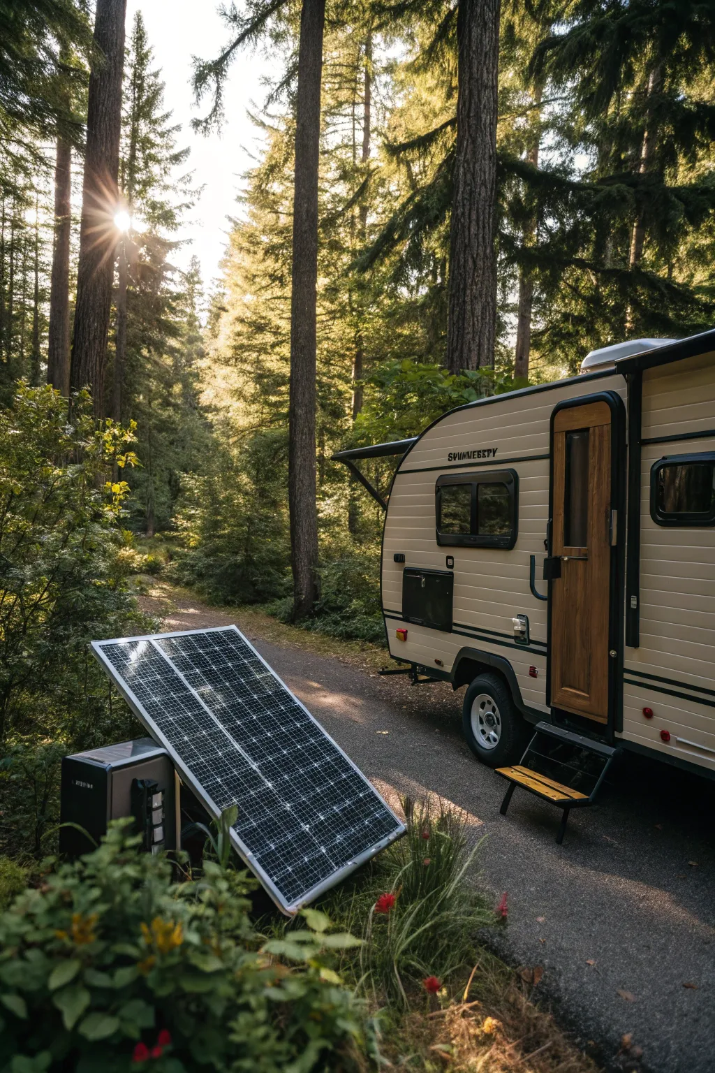 Harness the sun's power with this eco-friendly upgrade for your camper. Go off-grid in style!
