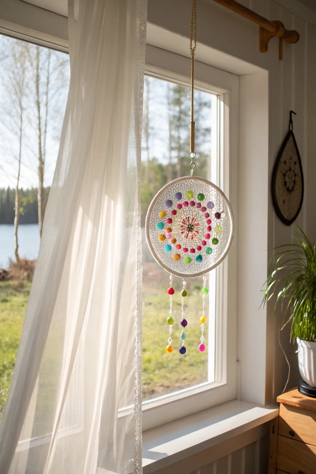 Capture the magic of sunlight with these enchanting melted bead suncatchers, perfect for adding a touch of boho charm to your minimalist space.
