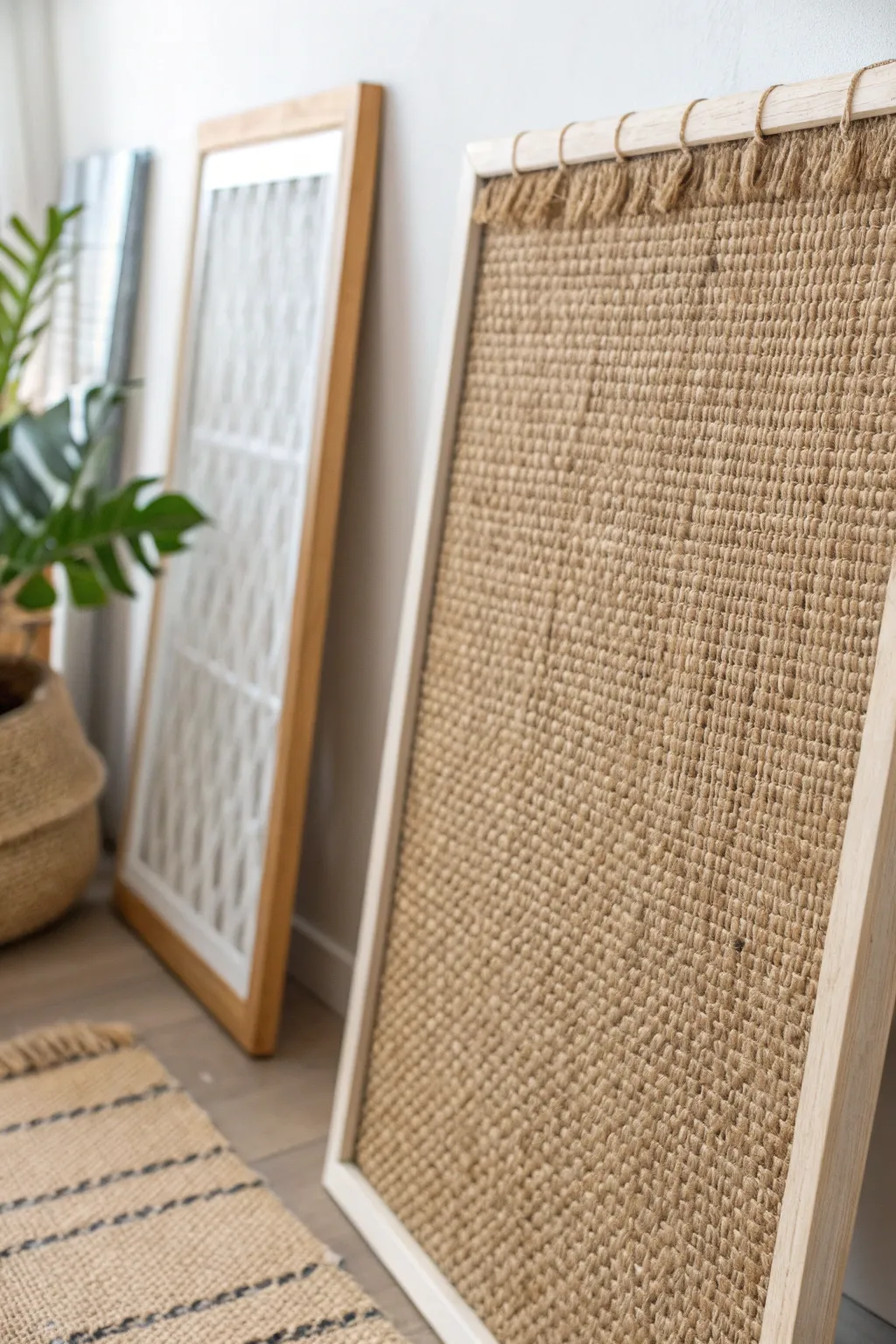 Elevate your project board with the timeless elegance of burlap fabric for a chic, rustic touch.