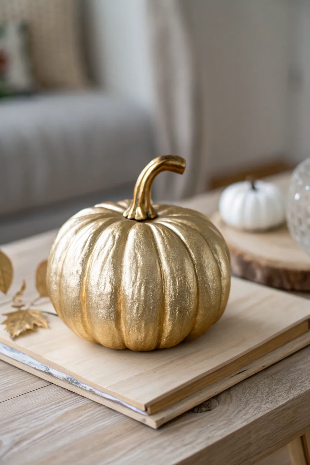 Transform your pumpkins into luxe decor with a touch of metallic elegance. 🍂✨