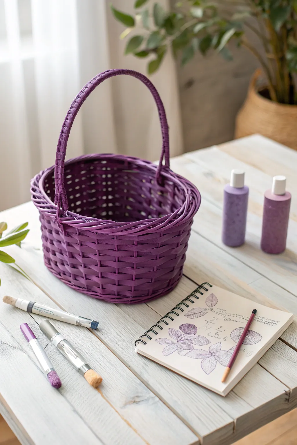 Unleash creativity with a touch of purple charm.