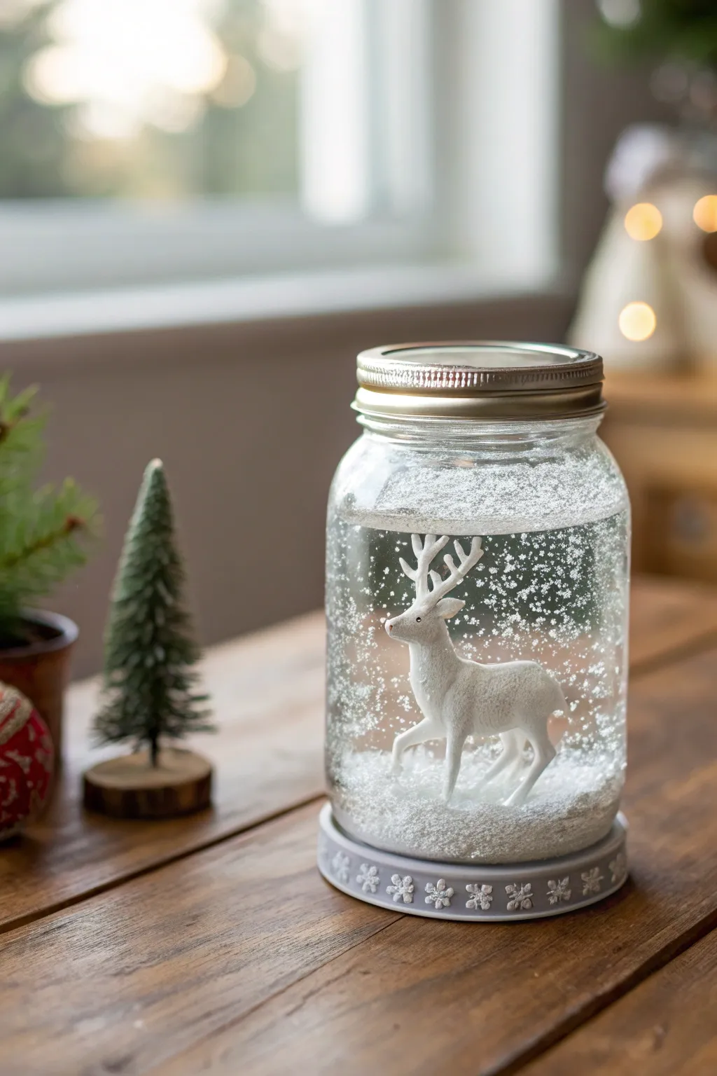 Capture the magic of winter with your own handmade jar snow globe – a simple yet stunning addition to your seasonal decor.