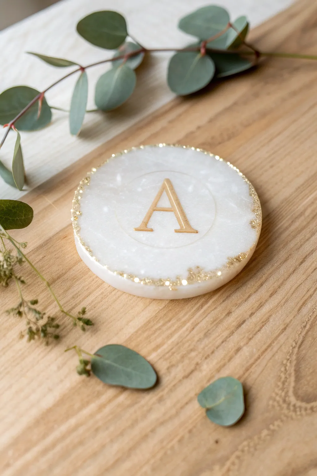 Elevate your table setting with bespoke monogrammed resin coasters — where simplicity meets elegance.