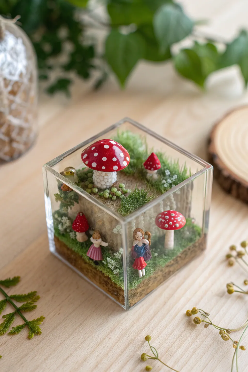 Whimsy in a cube: A touch of fairy magic for your coffee table.
