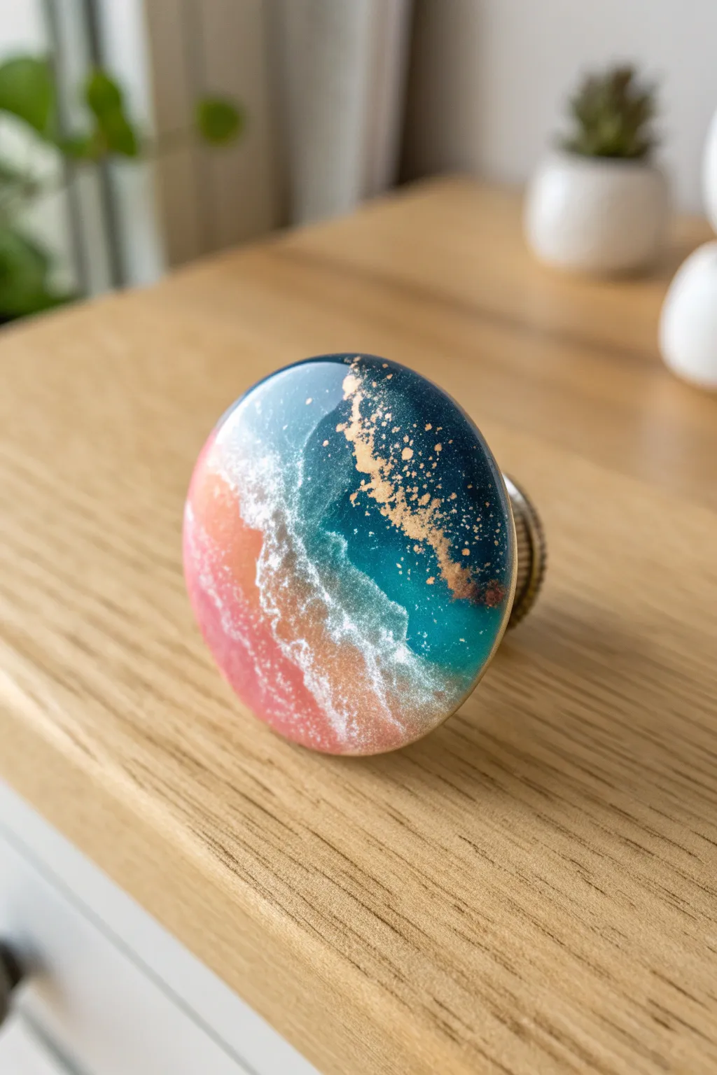 Transform your space with the elegance of handmade resin cabinet knobs, where craftsmanship meets vibrant color.