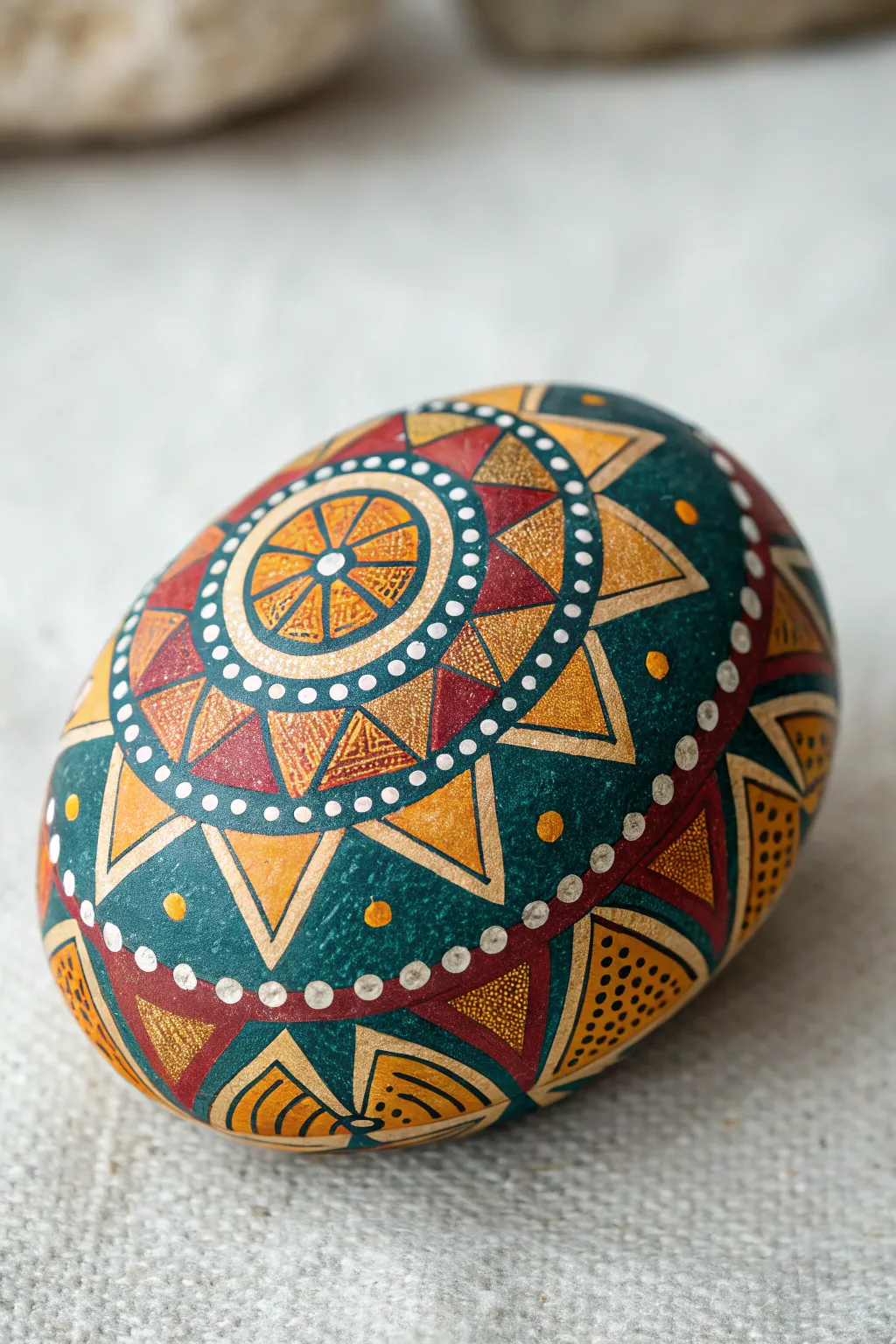 Add a touch of elegance to your space with geometric rock art—where Scandinavian simplicity meets Boho boldness.