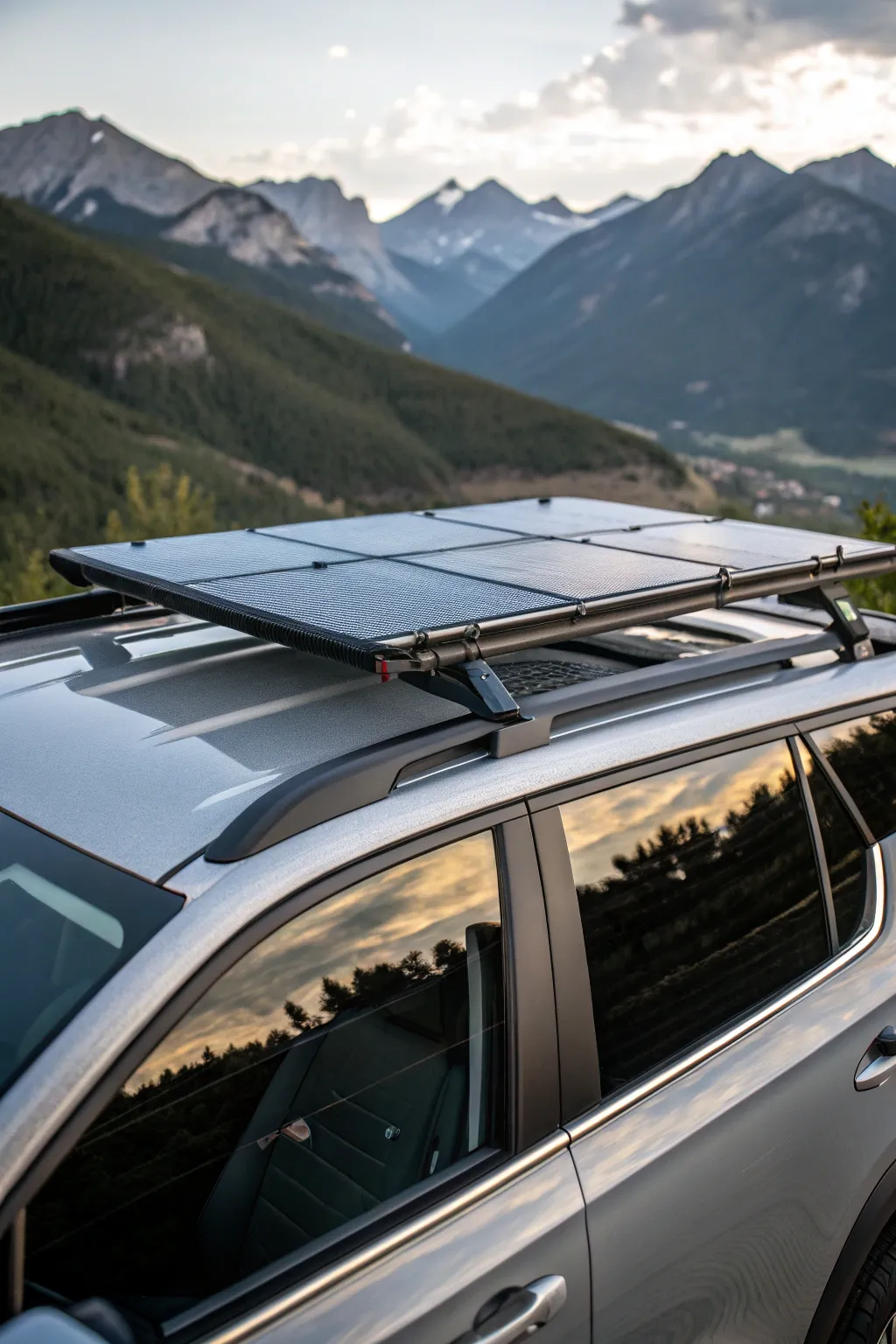 Harness the sun’s power on your next adventure with expertly crafted solar panels integrated into your roof rack.