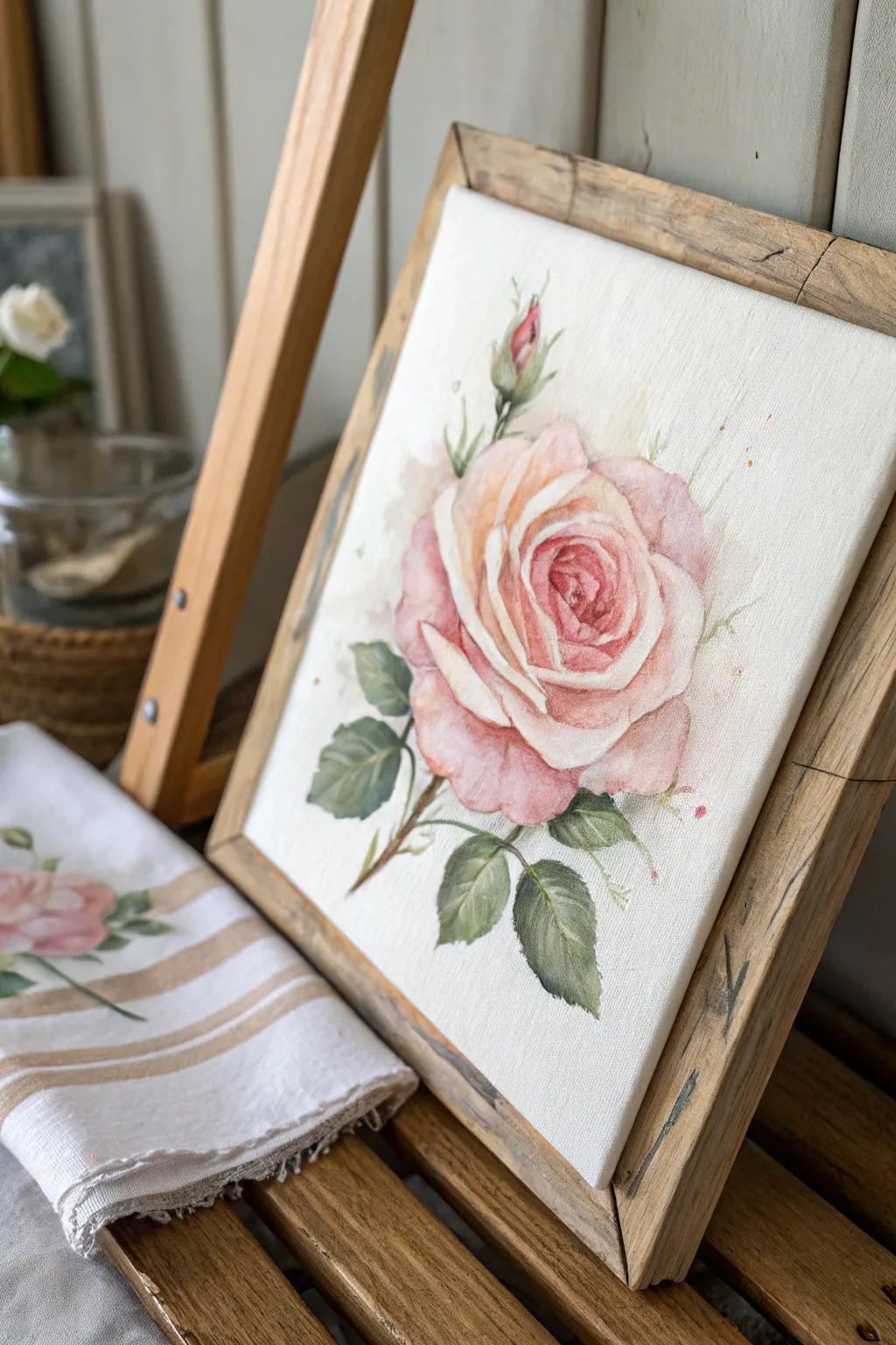Breathe new life into old canvases with the timeless beauty of rose paintings. 🌹✨ #UpcycledArt #SustainableBeauty