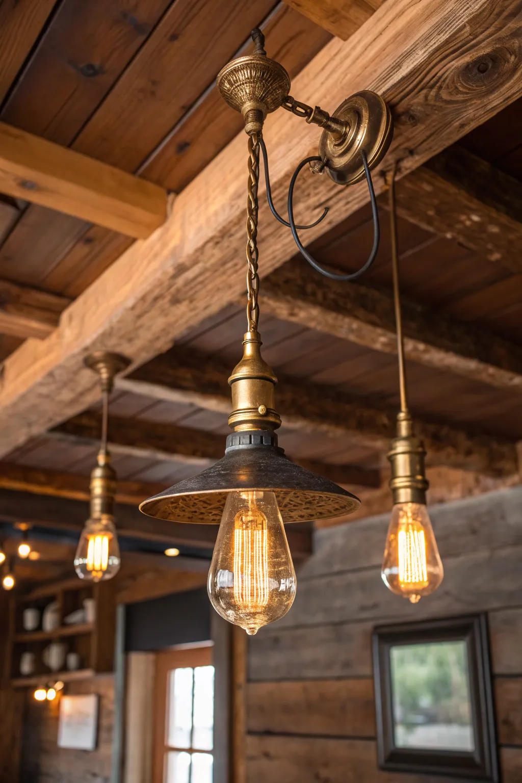 Illuminate your space with the cozy warmth of Edison bulbs, where vintage charm meets rustic elegance.