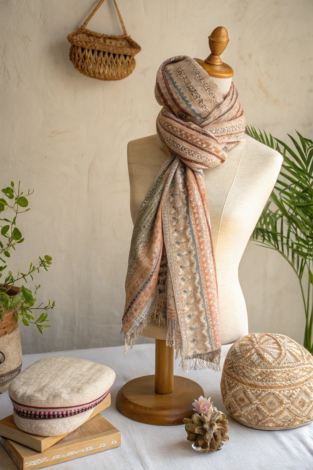 Embrace the exotic with a sophisticated turban style scarf, where minimalism meets boho charm.