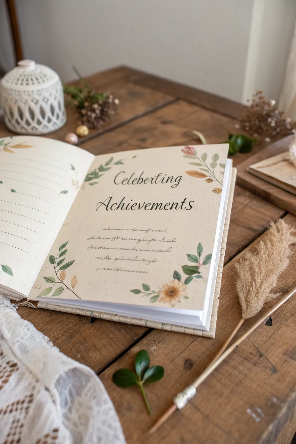 Celebrate your mom's milestones with a scrapbook that captures her achievements in style.