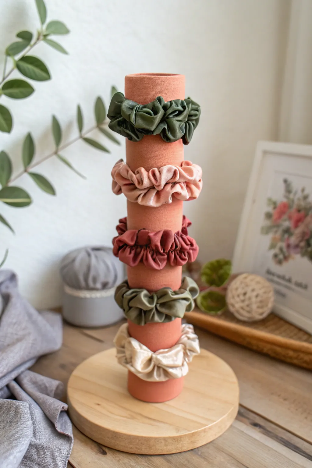 Transform simplicity into style with this boho-chic PVC scrunchie holder, where functionality meets elegant design.