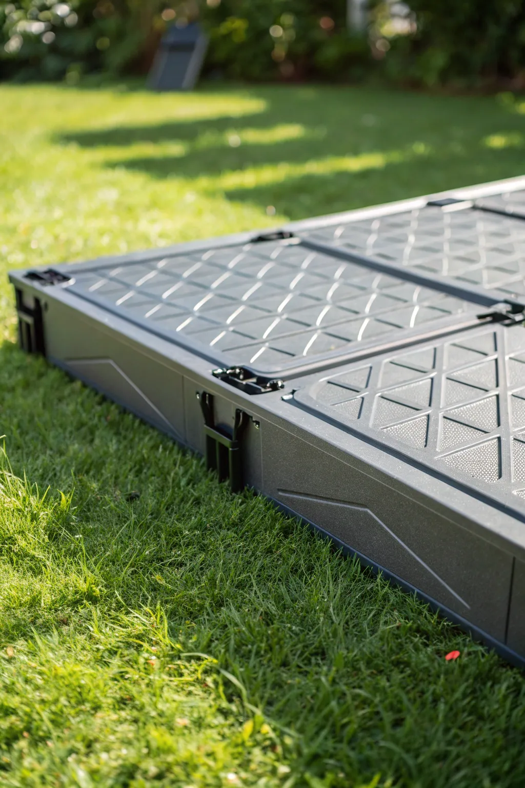 Effortlessly level your shed with this sleek adjustable plastic base, a perfect blend of innovation and craftsmanship.