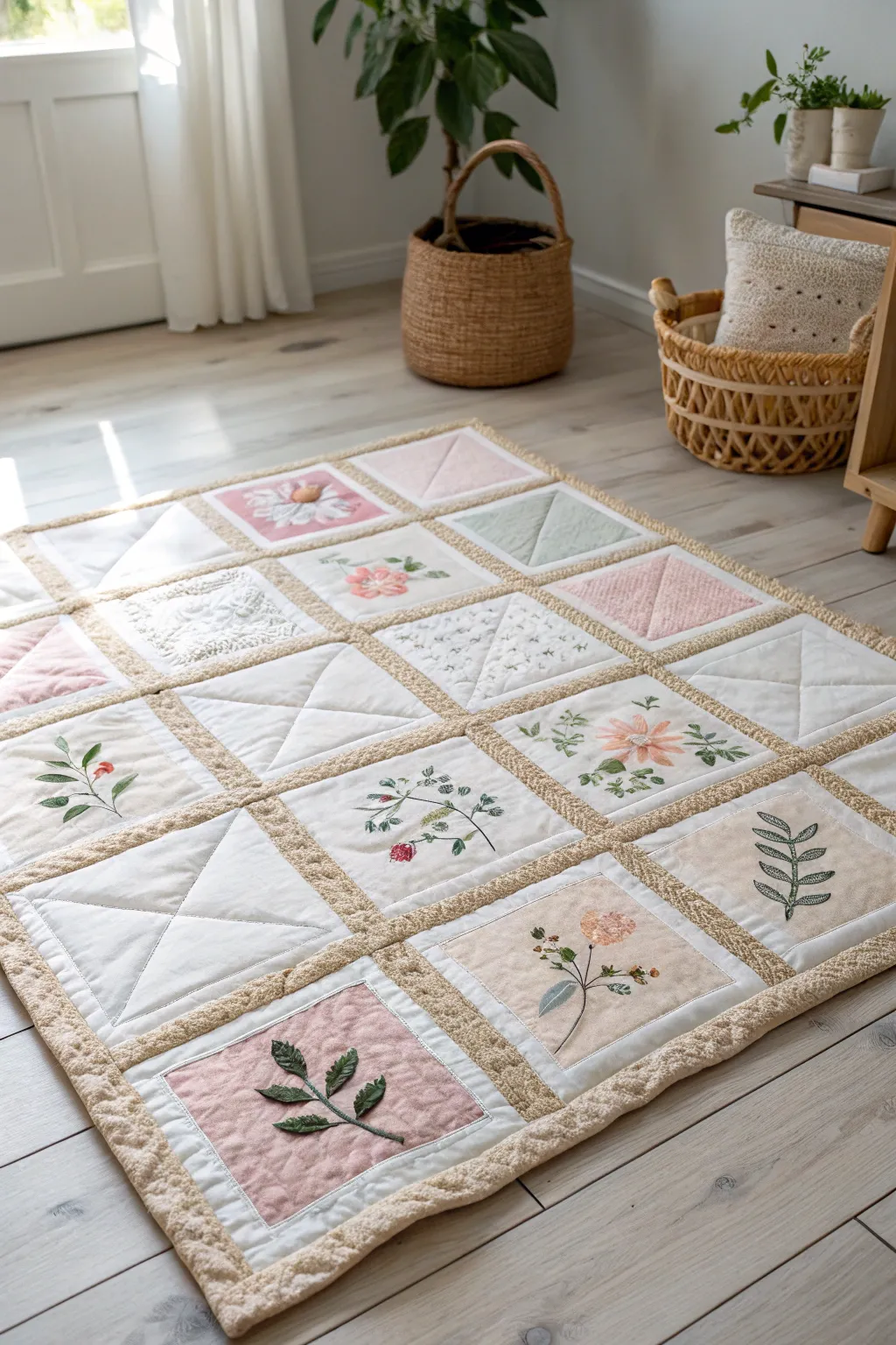 Embrace the timeless elegance of grid greatness with this stunning quilt design.