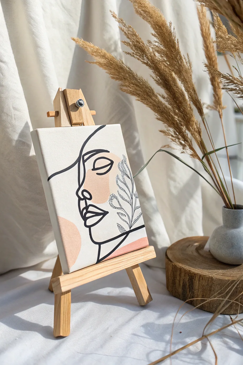 Explore the art of expression with minimalism: Create your own abstract face masterpiece.