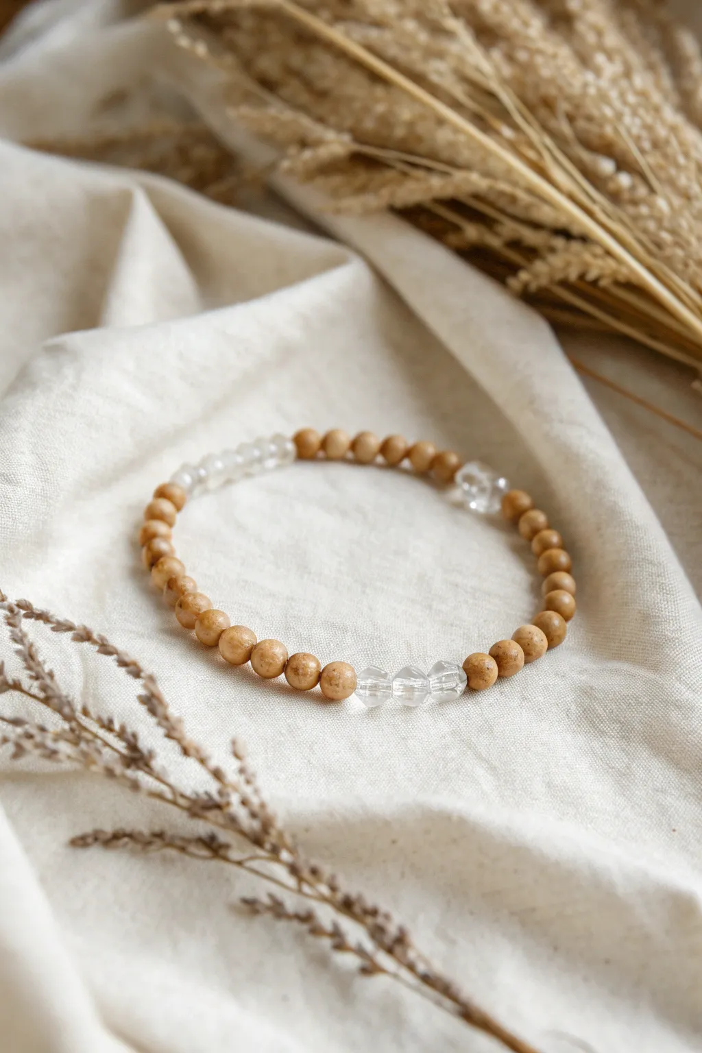 Embrace the magic of subtle sparkles with this beautifully crafted bead bracelet.