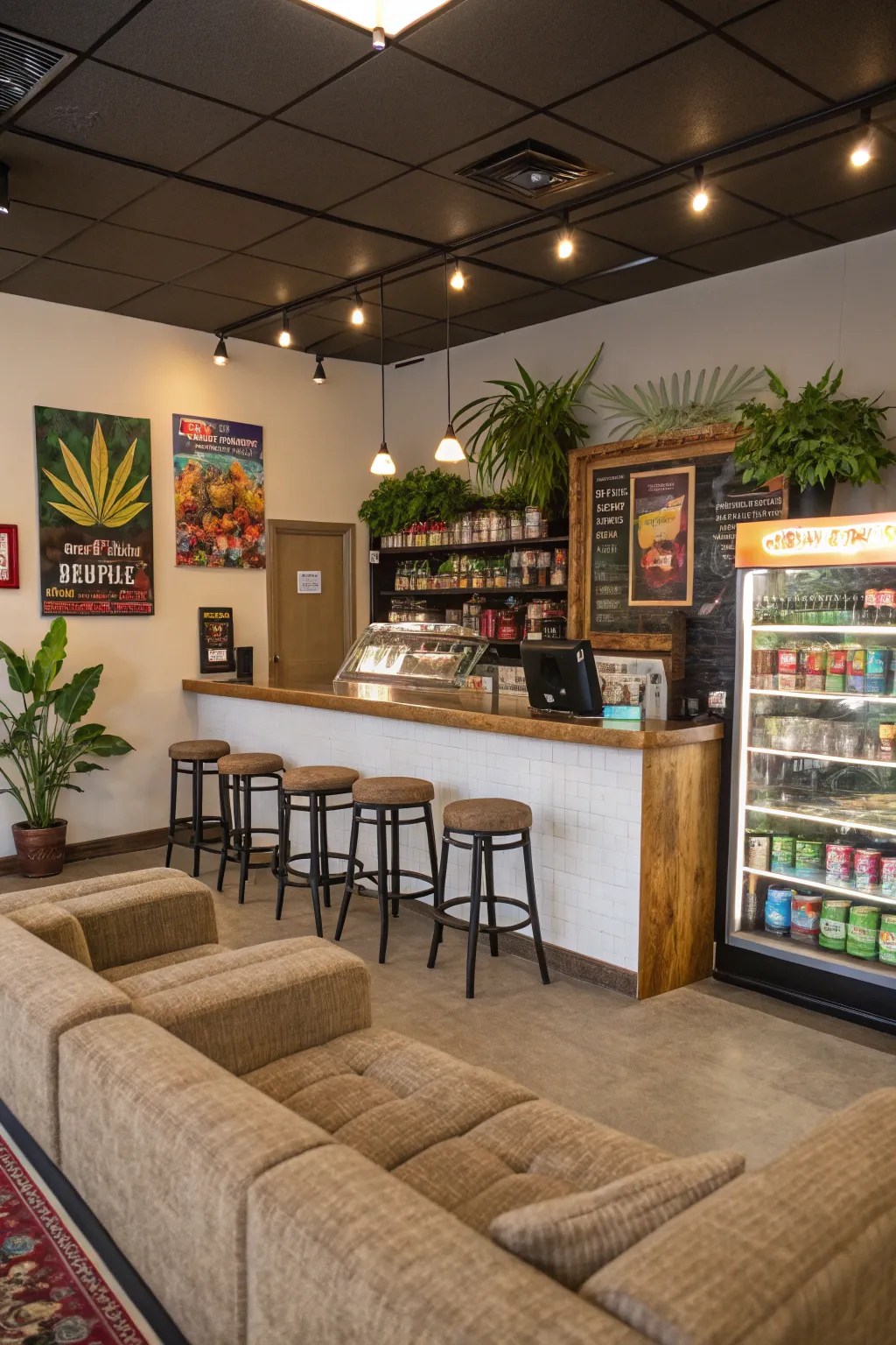 Versatile seating accommodates diverse customer needs.