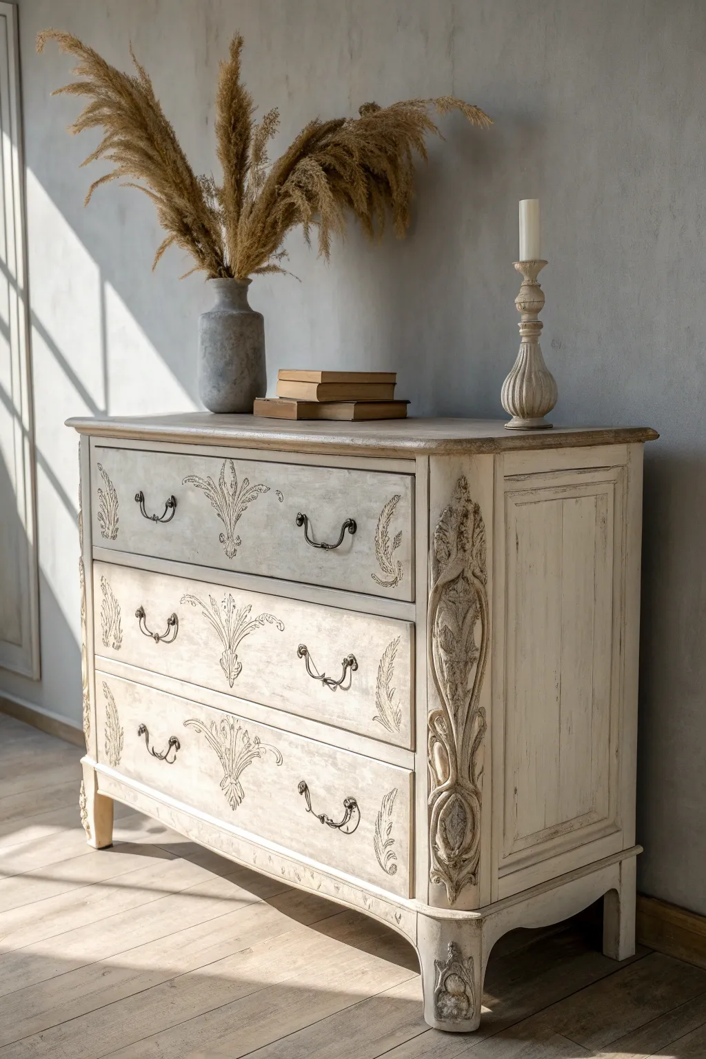 Transform your space with whitewashed elegance: a perfect blend of Scandinavian minimalism and boho charm.